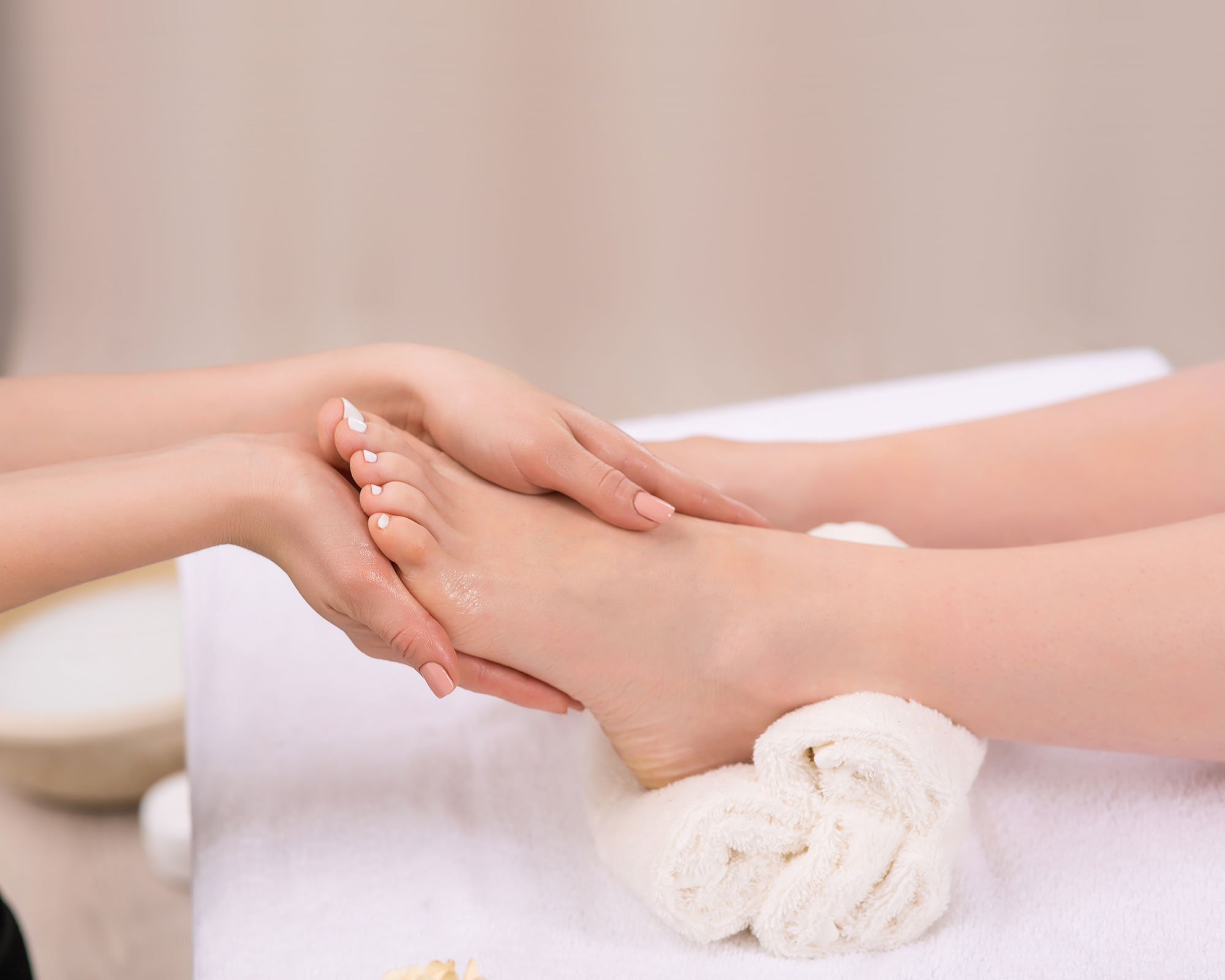 Zachte verzorging van de voet